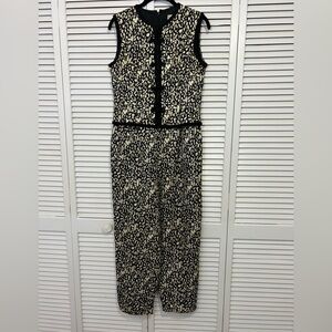 Shomi by Miller Shor Womens Size 4 Black and Ecru Jumpsuit